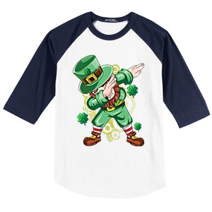 Dab Dabbing Leprechaun Shamrock Irish Saint Patricks Day Cool Gift Baseball Sleeve Shirt