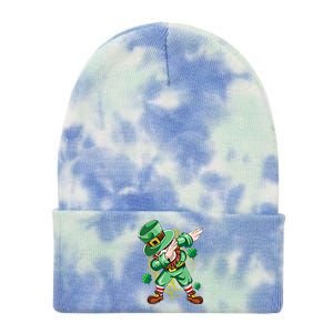 Dab Dabbing Leprechaun Shamrock Irish Saint Patricks Day Cool Gift Tie Dye 12in Knit Beanie