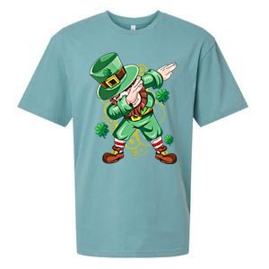 Dab Dabbing Leprechaun Shamrock Irish Saint Patricks Day Cool Gift Sueded Cloud Jersey T-Shirt