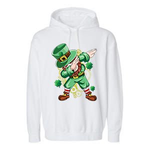 Dab Dabbing Leprechaun Shamrock Irish Saint Patricks Day Cool Gift Garment-Dyed Fleece Hoodie