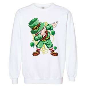 Dab Dabbing Leprechaun Shamrock Irish Saint Patricks Day Cool Gift Garment-Dyed Sweatshirt