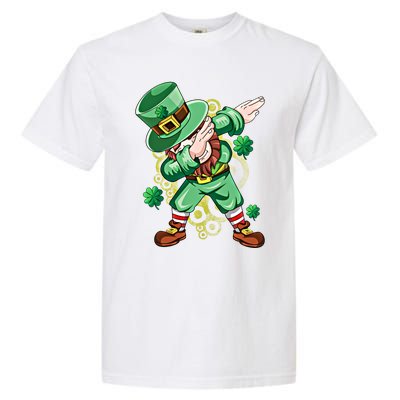 Dab Dabbing Leprechaun Shamrock Irish Saint Patricks Day Cool Gift Garment-Dyed Heavyweight T-Shirt