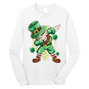 Dab Dabbing Leprechaun Shamrock Irish Saint Patricks Day Cool Gift Long Sleeve Shirt