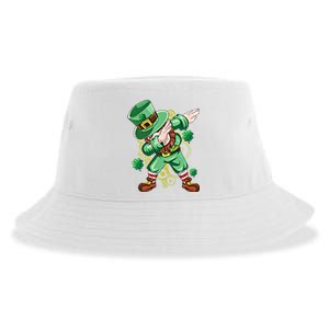 Dab Dabbing Leprechaun Shamrock Irish Saint Patricks Day Cool Gift Sustainable Bucket Hat