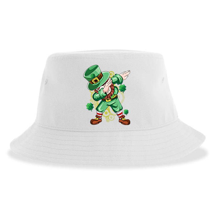 Dab Dabbing Leprechaun Shamrock Irish Saint Patricks Day Cool Gift Sustainable Bucket Hat