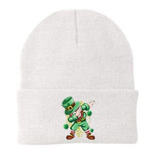 Dab Dabbing Leprechaun Shamrock Irish Saint Patricks Day Cool Gift Knit Cap Winter Beanie