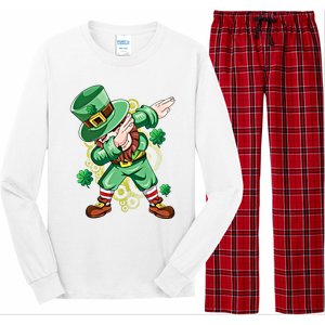 Dab Dabbing Leprechaun Shamrock Irish Saint Patricks Day Cool Gift Long Sleeve Pajama Set