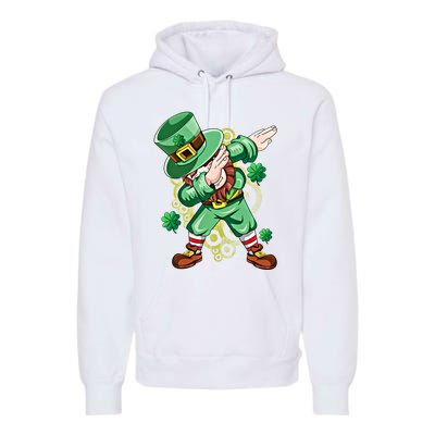 Dab Dabbing Leprechaun Shamrock Irish Saint Patricks Day Cool Gift Premium Hoodie