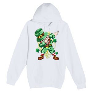 Dab Dabbing Leprechaun Shamrock Irish Saint Patricks Day Cool Gift Premium Pullover Hoodie