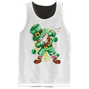 Dab Dabbing Leprechaun Shamrock Irish Saint Patricks Day Cool Gift Mesh Reversible Basketball Jersey Tank