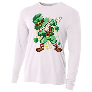 Dab Dabbing Leprechaun Shamrock Irish Saint Patricks Day Cool Gift Cooling Performance Long Sleeve Crew