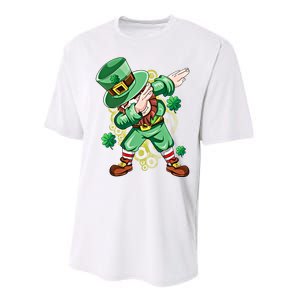 Dab Dabbing Leprechaun Shamrock Irish Saint Patricks Day Cool Gift Performance Sprint T-Shirt