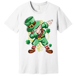 Dab Dabbing Leprechaun Shamrock Irish Saint Patricks Day Cool Gift Premium T-Shirt