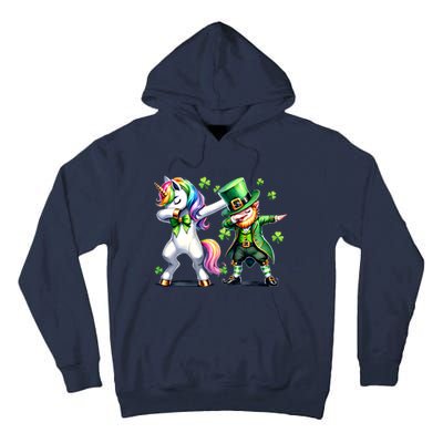 Dabbing Duo Leprechaun And Unicorn St PaddyS Meaningful Gift Tall Hoodie