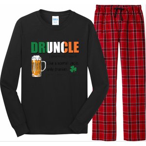 Druncle Definition Like A Normal Uncle Only Drunker St Patrick's Day Long Sleeve Pajama Set