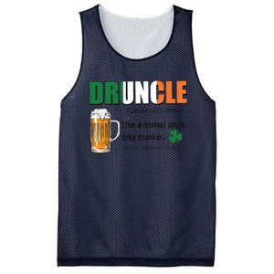 Druncle Definition Like A Normal Uncle Only Drunker St Patrick's Day Mesh Reversible Basketball Jersey Tank