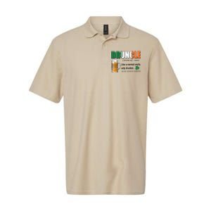 Druncle Definition Like A Normal Uncle Only Drunker St Patrick's Day Softstyle Adult Sport Polo