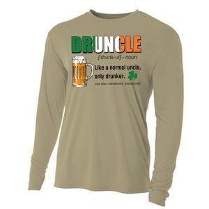 Druncle Definition Like A Normal Uncle Only Drunker St Patrick's Day Cooling Performance Long Sleeve Crew