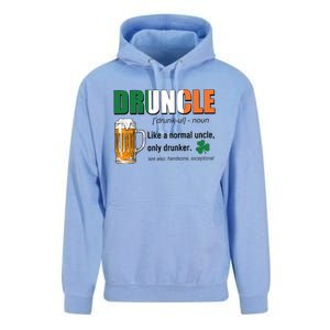 Druncle Definition Like A Normal Uncle Only Drunker St Patrick's Day Unisex Surf Hoodie