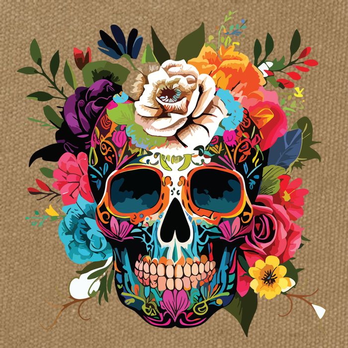 Dia De Los Muertos Costume Of Dead Sugar Skull Cotton Canvas Backpack