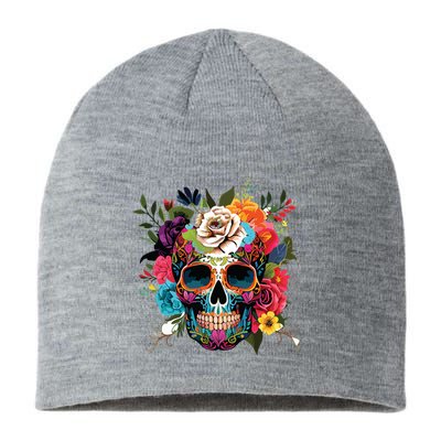 Dia De Los Muertos Costume Of Dead Sugar Skull Sustainable Beanie