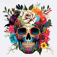 Dia De Los Muertos Costume Of Dead Sugar Skull Adult Drive Performance Visor