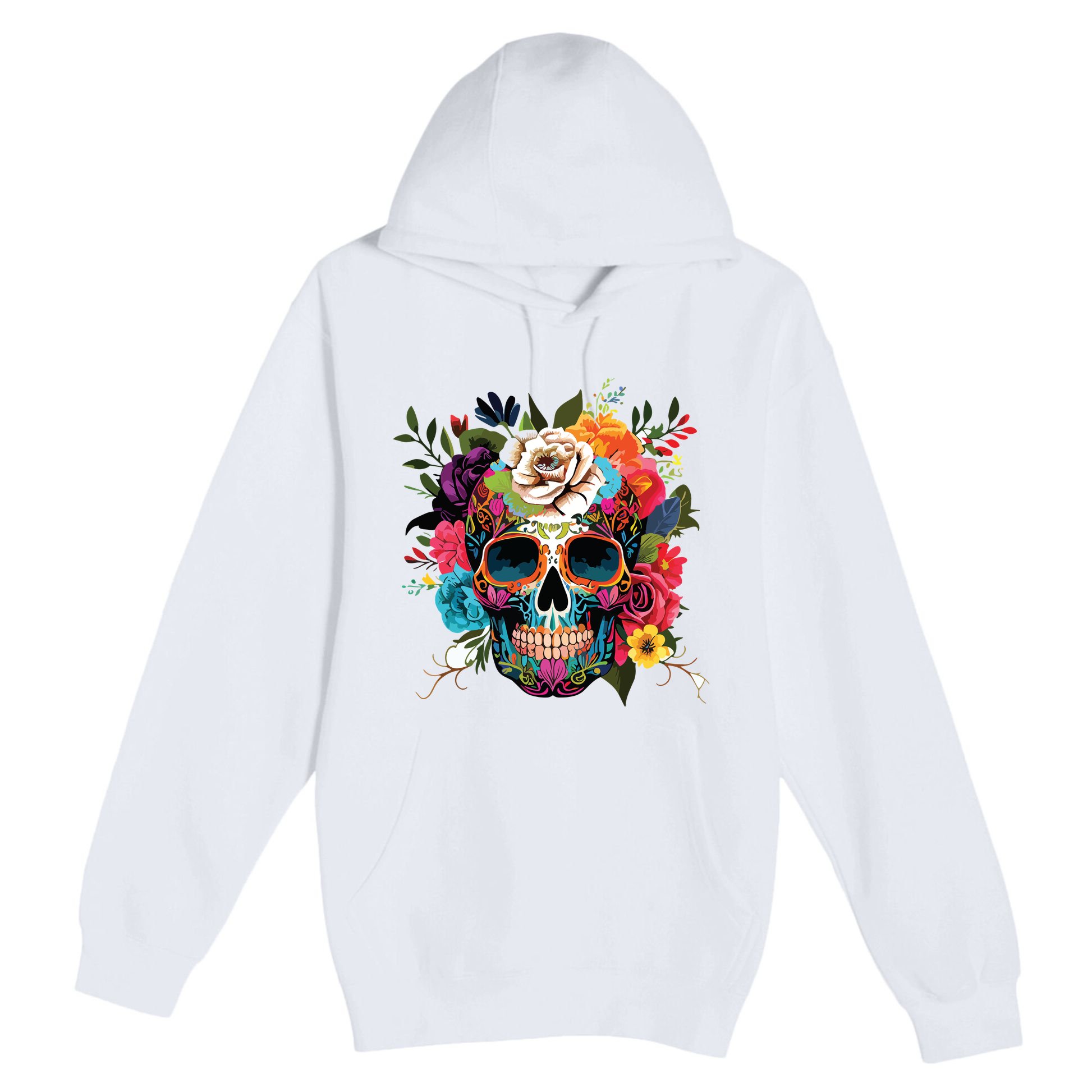 Dia De Los Muertos Costume Of Dead Sugar Skull Premium Pullover Hoodie