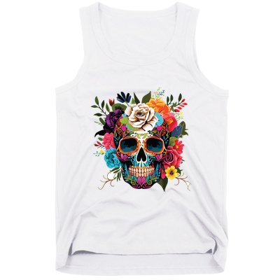 Dia De Los Muertos Costume Of Dead Sugar Skull Tank Top