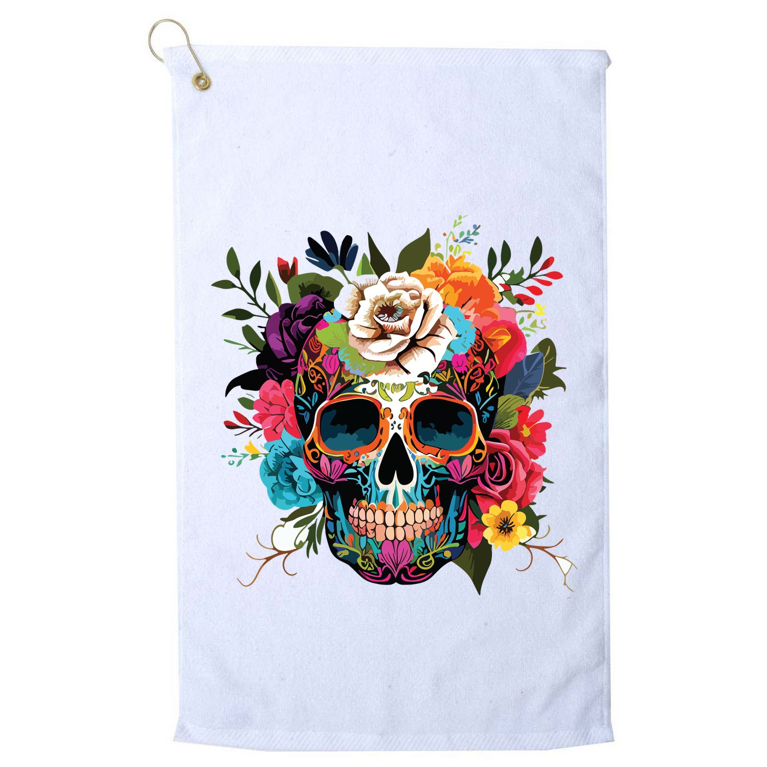 Dia De Los Muertos Costume Of Dead Sugar Skull Golf Towel