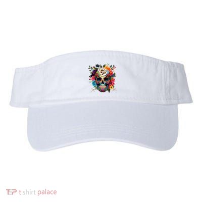 Dia De Los Muertos Costume Of Dead Sugar Skull Visor