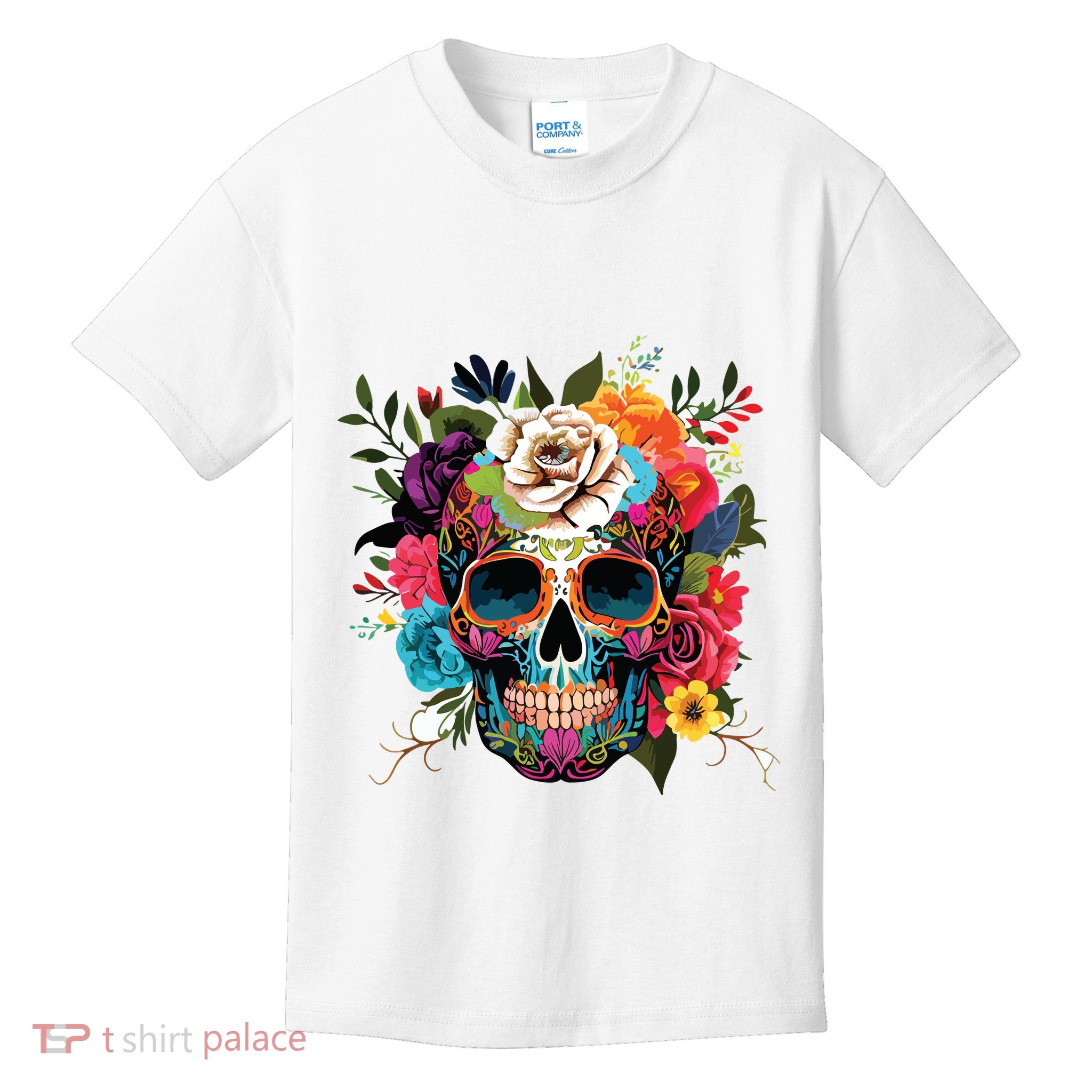Dia De Los Muertos Costume Of Dead Sugar Skull Kids T-Shirt
