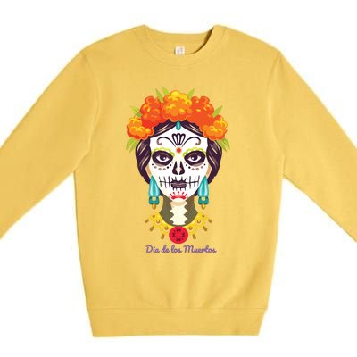 Da De Los Muertos Mexican Day Of Dead Premium Crewneck Sweatshirt