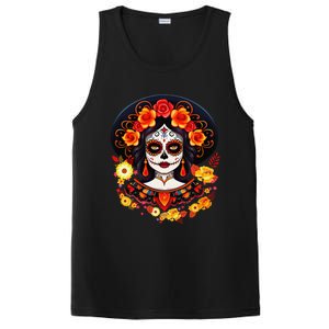 Dia De Los Muertos Day Of The Dead Sugar Skull La Catrina PosiCharge Competitor Tank