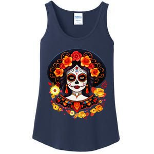 Dia De Los Muertos Day Of The Dead Sugar Skull La Catrina Ladies Essential Tank