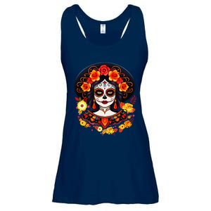 Dia De Los Muertos Day Of The Dead Sugar Skull La Catrina Ladies Essential Flowy Tank