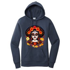 Dia De Los Muertos Day Of The Dead Sugar Skull La Catrina Women's Pullover Hoodie