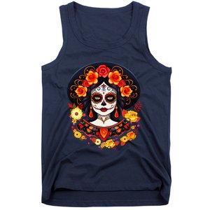 Dia De Los Muertos Day Of The Dead Sugar Skull La Catrina Tank Top