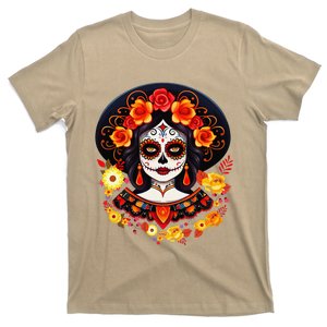 Dia De Los Muertos Day Of The Dead Sugar Skull La Catrina T-Shirt