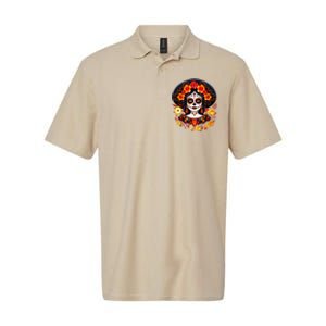 Dia De Los Muertos Day Of The Dead Sugar Skull La Catrina Softstyle Adult Sport Polo