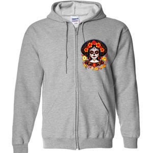 Dia De Los Muertos Day Of The Dead Sugar Skull La Catrina Full Zip Hoodie