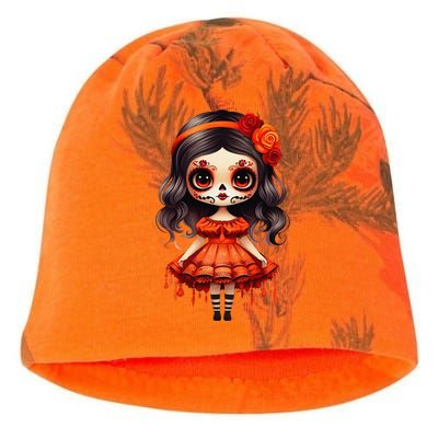 Dia De Los Muertos La Catrina Cute Skeleton Mexican Girl Gift Kati - Camo Knit Beanie