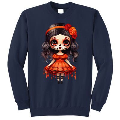 Dia De Los Muertos La Catrina Cute Skeleton Mexican Girl Gift Tall Sweatshirt