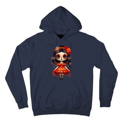 Dia De Los Muertos La Catrina Cute Skeleton Mexican Girl Gift Tall Hoodie