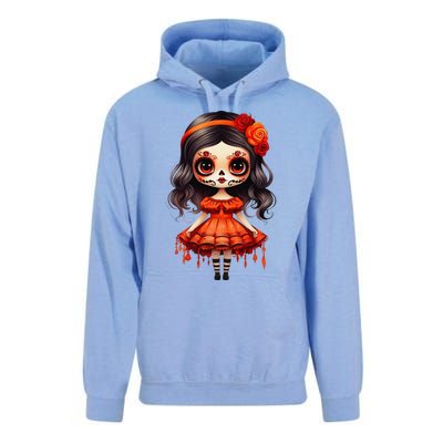 Dia De Los Muertos La Catrina Cute Skeleton Mexican Girl Gift Unisex Surf Hoodie