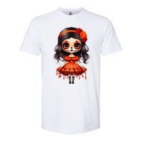 Dia De Los Muertos La Catrina Cute Skeleton Mexican Girl Gift Softstyle CVC T-Shirt