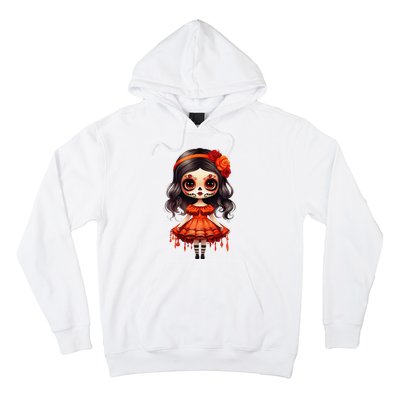 Dia De Los Muertos La Catrina Cute Skeleton Mexican Girl Gift Hoodie