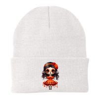 Dia De Los Muertos La Catrina Cute Skeleton Mexican Girl Gift Knit Cap Winter Beanie