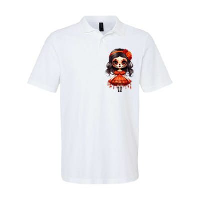 Dia De Los Muertos La Catrina Cute Skeleton Mexican Girl Gift Softstyle Adult Sport Polo