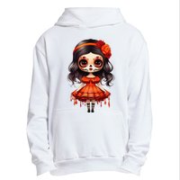 Dia De Los Muertos La Catrina Cute Skeleton Mexican Girl Gift Urban Pullover Hoodie