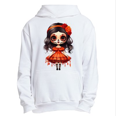 Dia De Los Muertos La Catrina Cute Skeleton Mexican Girl Gift Urban Pullover Hoodie